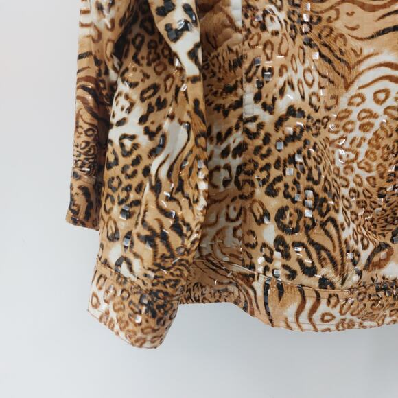 Ruby Rd Animal Print Blazer Jacket Women's Plus Size 24 - Picture 11 of 15